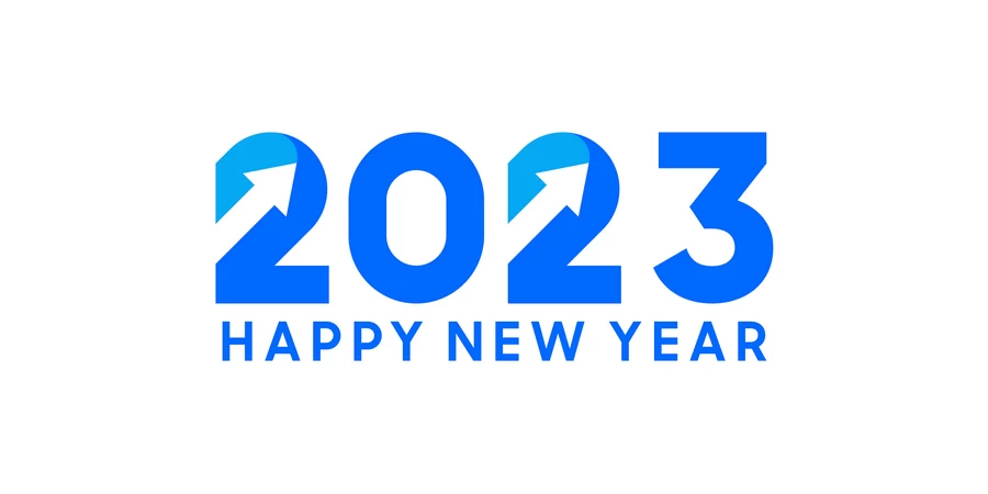2023新年春节兔年数字字体特效插画背景海报AI矢量设计素材模板【031】